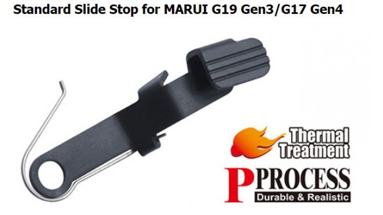 Guarder Standard Slide Stop for MARUI G19 Gen3/G17 Gen4 (Black)