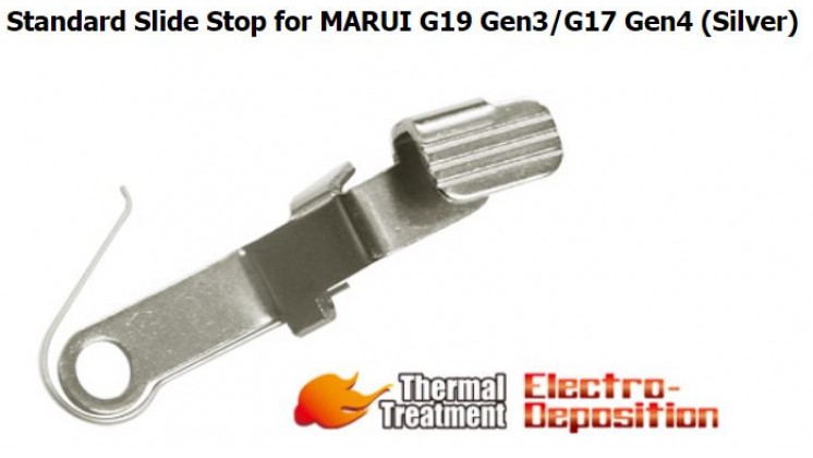 Guarder Standard Slide Stop for MARUI G19 Gen3/G17 Gen4 (Silver)