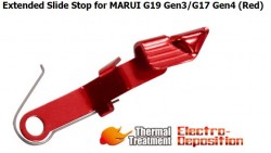 Guarder Extended Slide Stop for MARUI G19 Gen3/G17 Gen4 (Red)