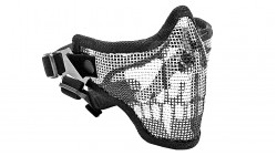 V5 Strike Steel Mesh Half Face Mask Airsoft Face Protecter (Skull Pattern)