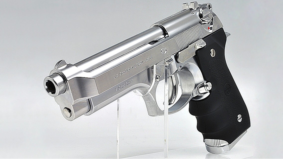 Tokyo Marui M92FS Chrome Stainless GBB Pistol Model: TM-GBB-M92FS 